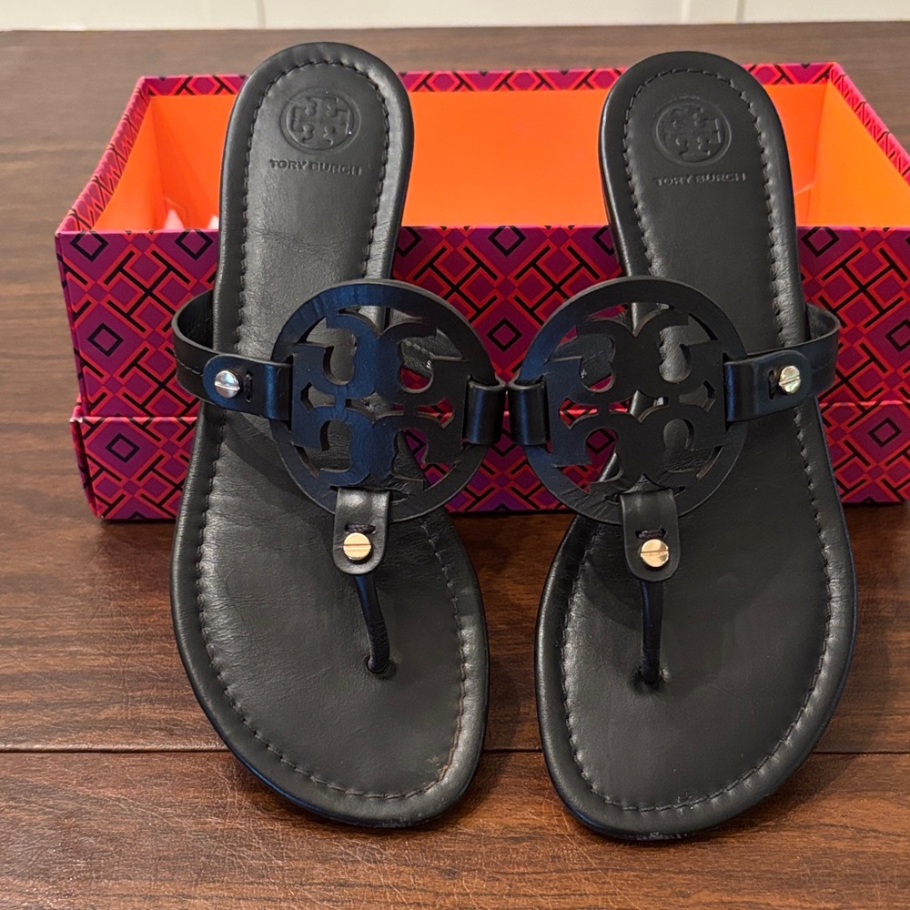 Tory Burch Black Miller Sandals